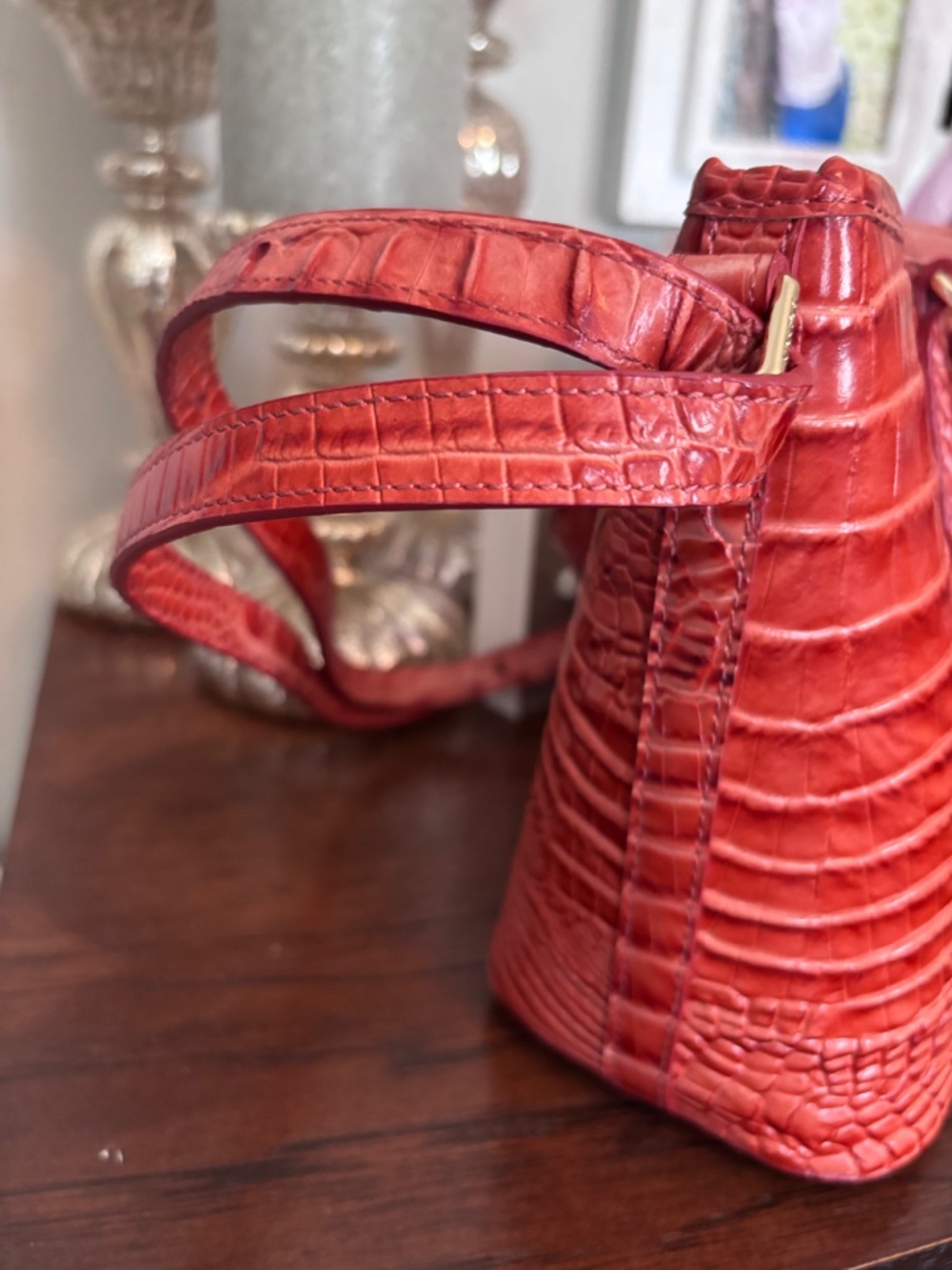 EUC Brahmin Melbourne Satchel and Matching Wallet in Beautiful Pecan - Picture 7 of 16